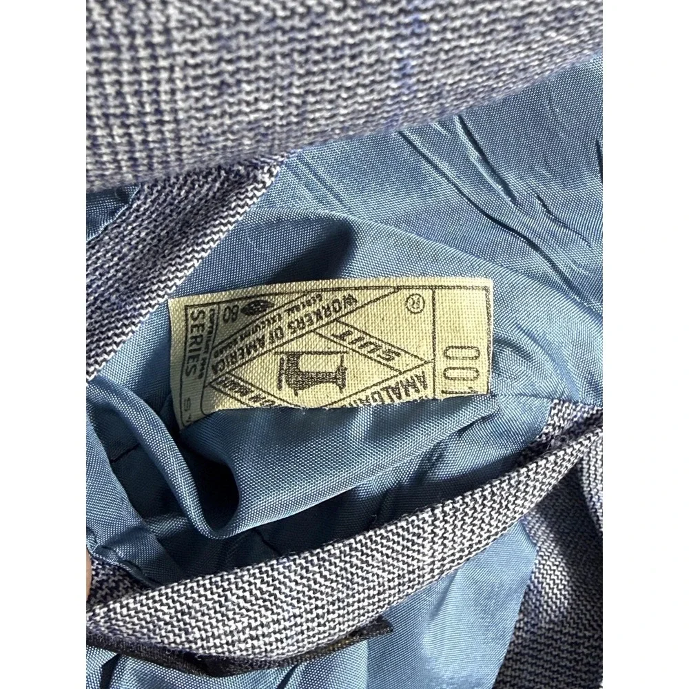 Vintage Anderson Little Suit Mens Medium Gray Wool Plaid 2 Piece Made USA 70s‎